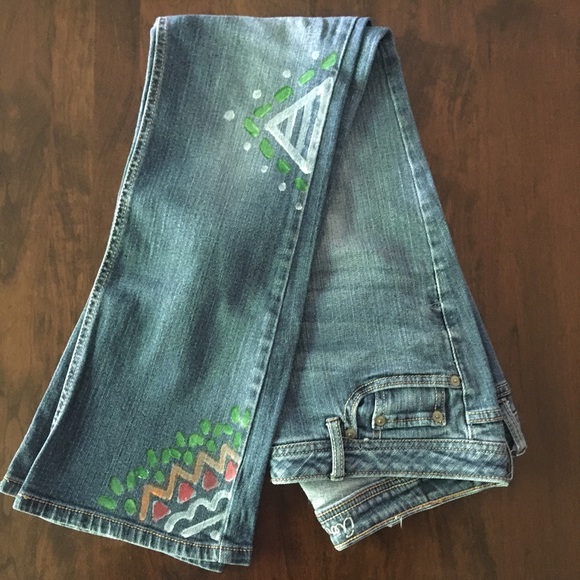 Geometric Pattern Jeans - Picture 5 of 8